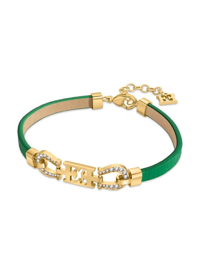 ESCADA Zoe Green Leather Charm Bracelet for Women - Image 1