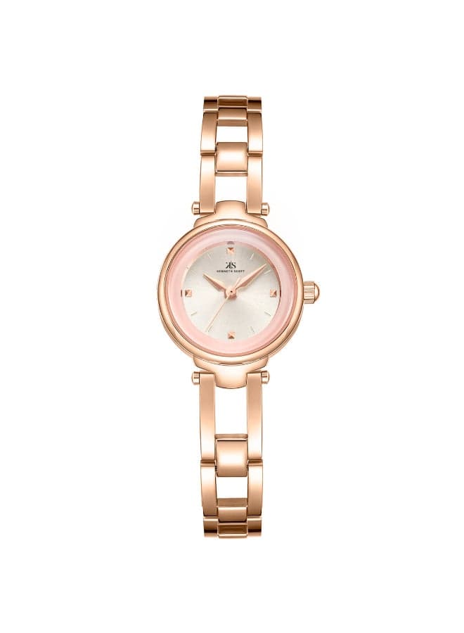 KENNETH SCOTT K23516-RBKK Elegant Rose Gold Analog Watch for Women - Image 1