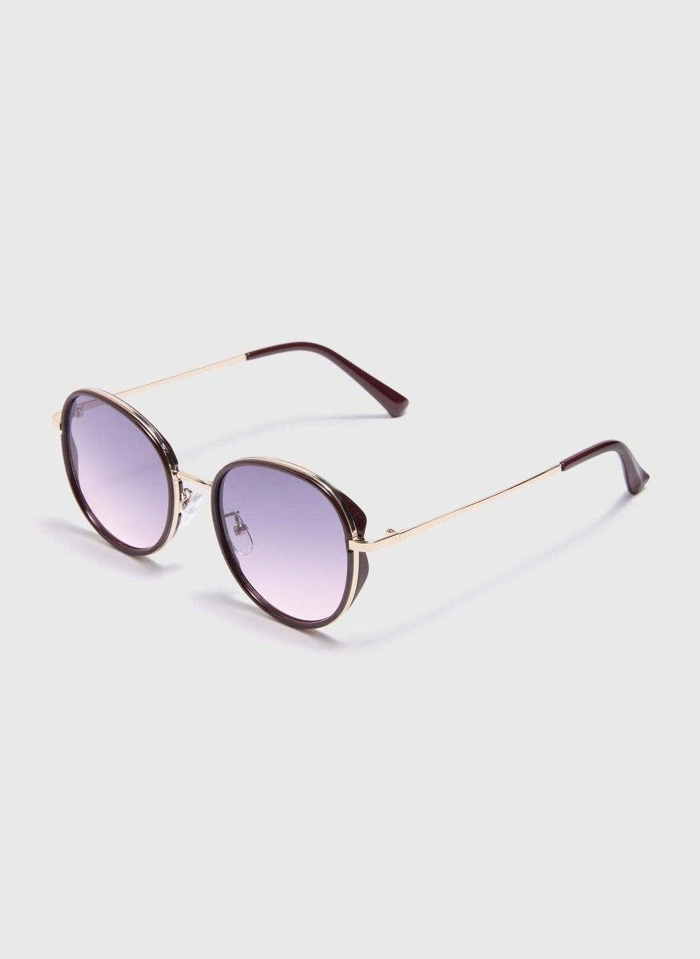 Matalan Chic Gold Round Sunglasses for Stylish Women - Image 1