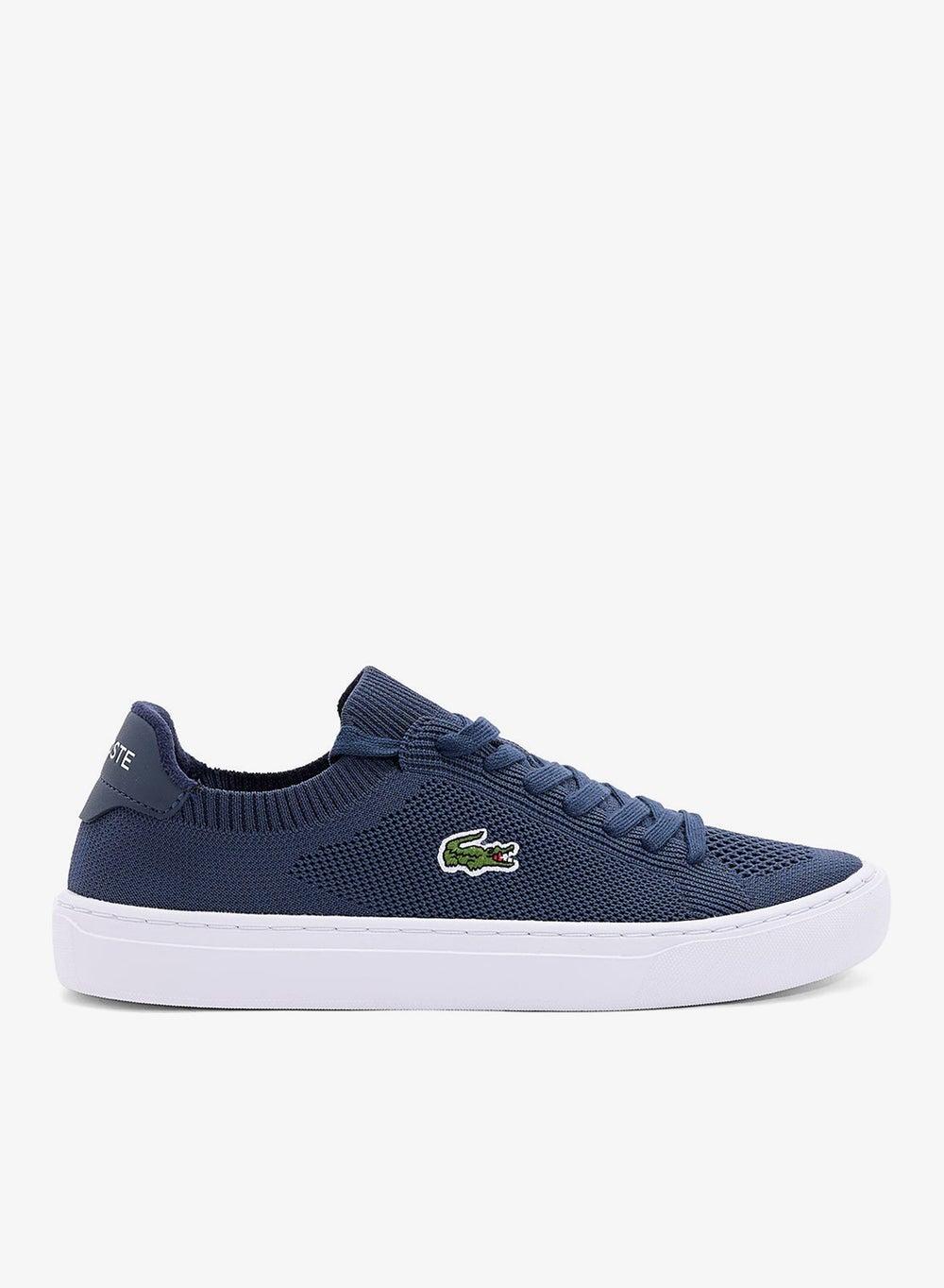 La Pique 2.0: Blue Low Top Lace-Up Casual Sneakers - 49Cma0004 092 - Image 1