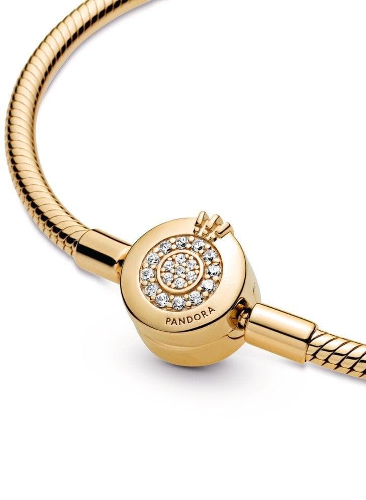 Pandora Moments Sparkling Crown O Snake Chain Bracelet - Image 1