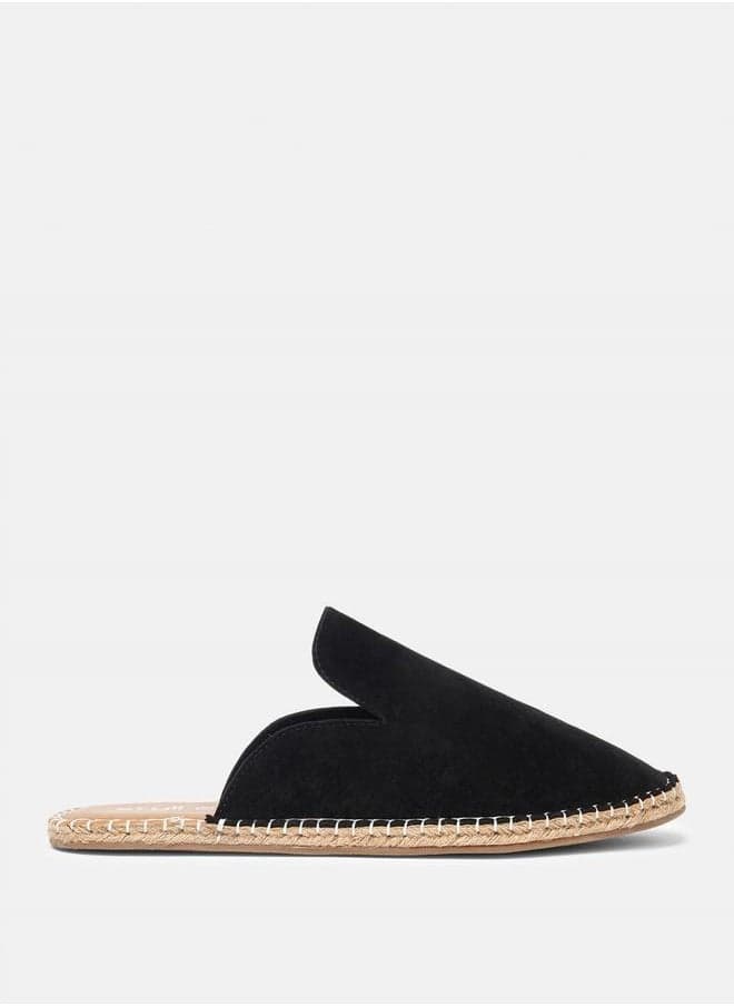 Elegant Styli Black Faux Suede Mule Espadrilles 7007288901 - Image 1