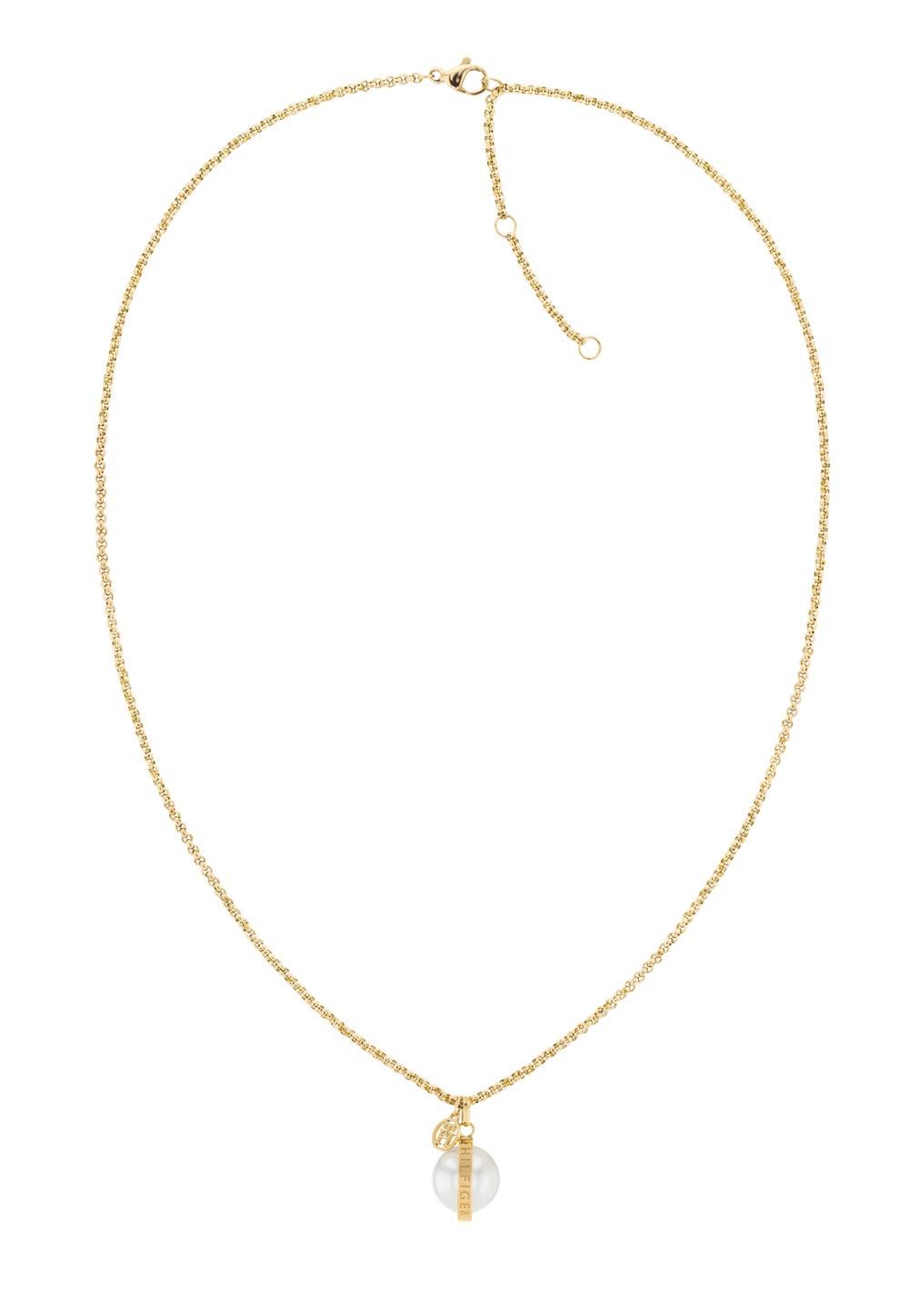 TOMMY HILFIGER Elegant Pearl Long Chain Necklace - Image 1