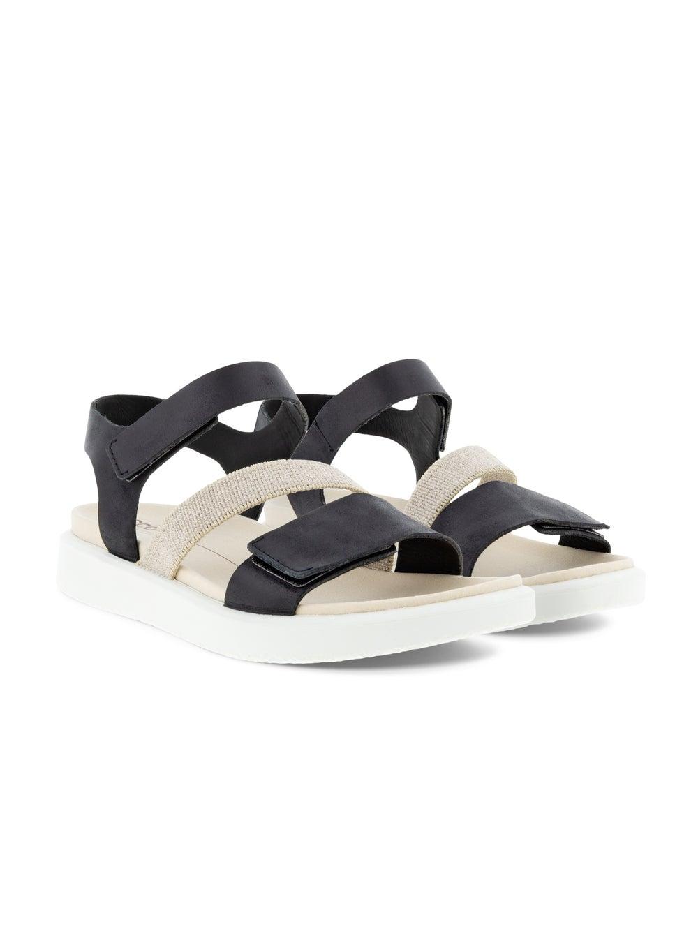 ECCO Flowt W Black: Elegant European Flat Sandals - Image 1
