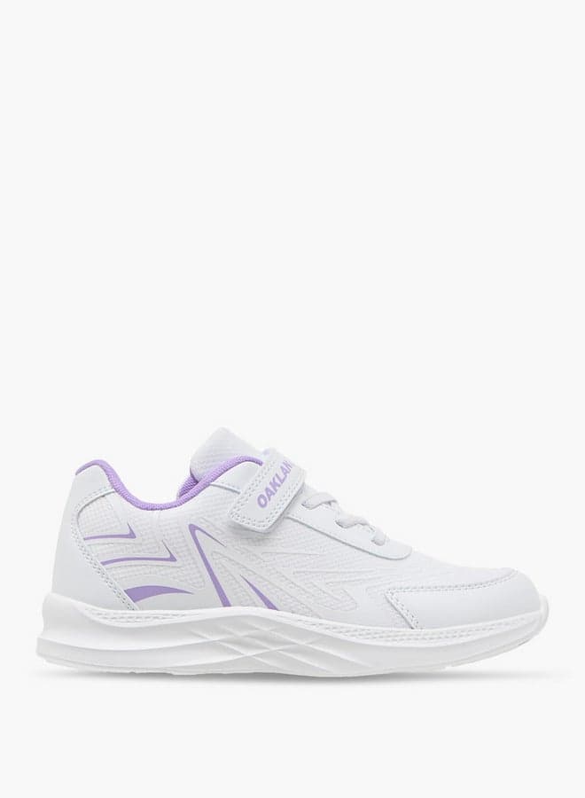 JD23012GP White Panelled Sports Shoes for Girls - Image 1