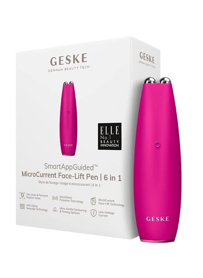 Magenta 6-in-1 MicroCurrent Facial Rejuvenation Pen - Image 1