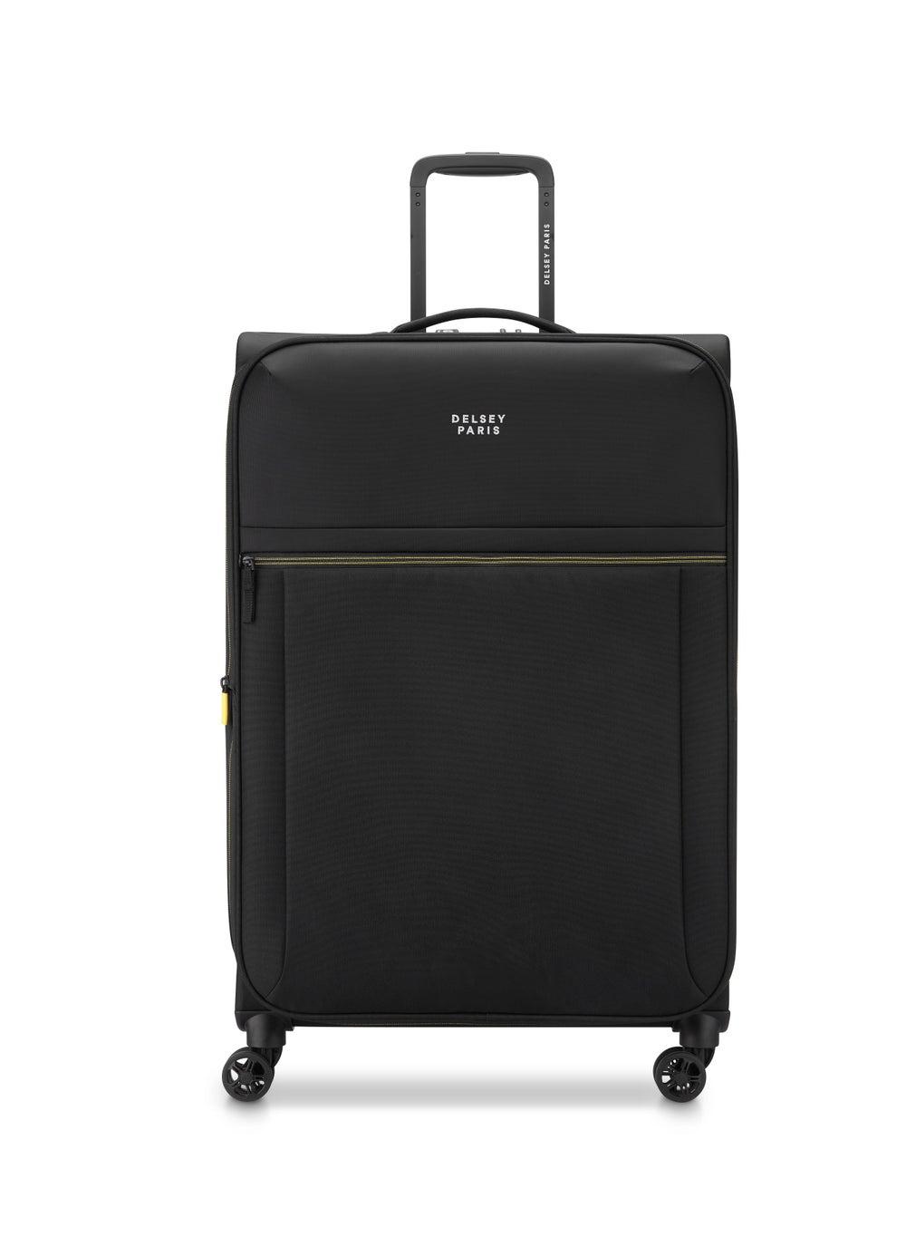 DELSEY Paris Brochant 3.0 77cm: Elegant Deep Black Expandable Luggage - Image 1