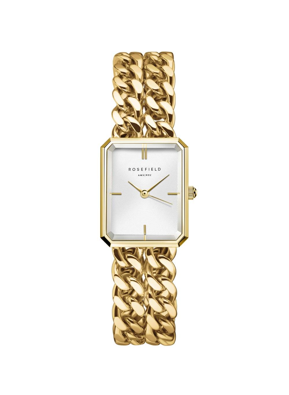 RoseField Octagon XS Double Chain White Gold Watch - SWGSG-O76 - Image 1