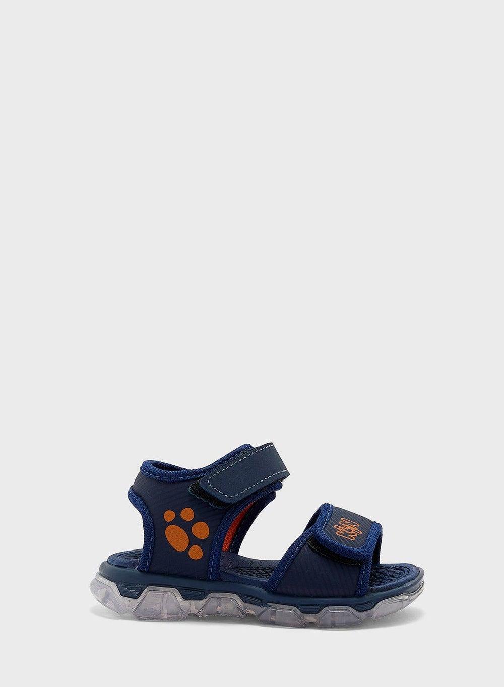 Boys' Marinho Laranja Velcro Sandals – Comfort Meets Style - Image 1