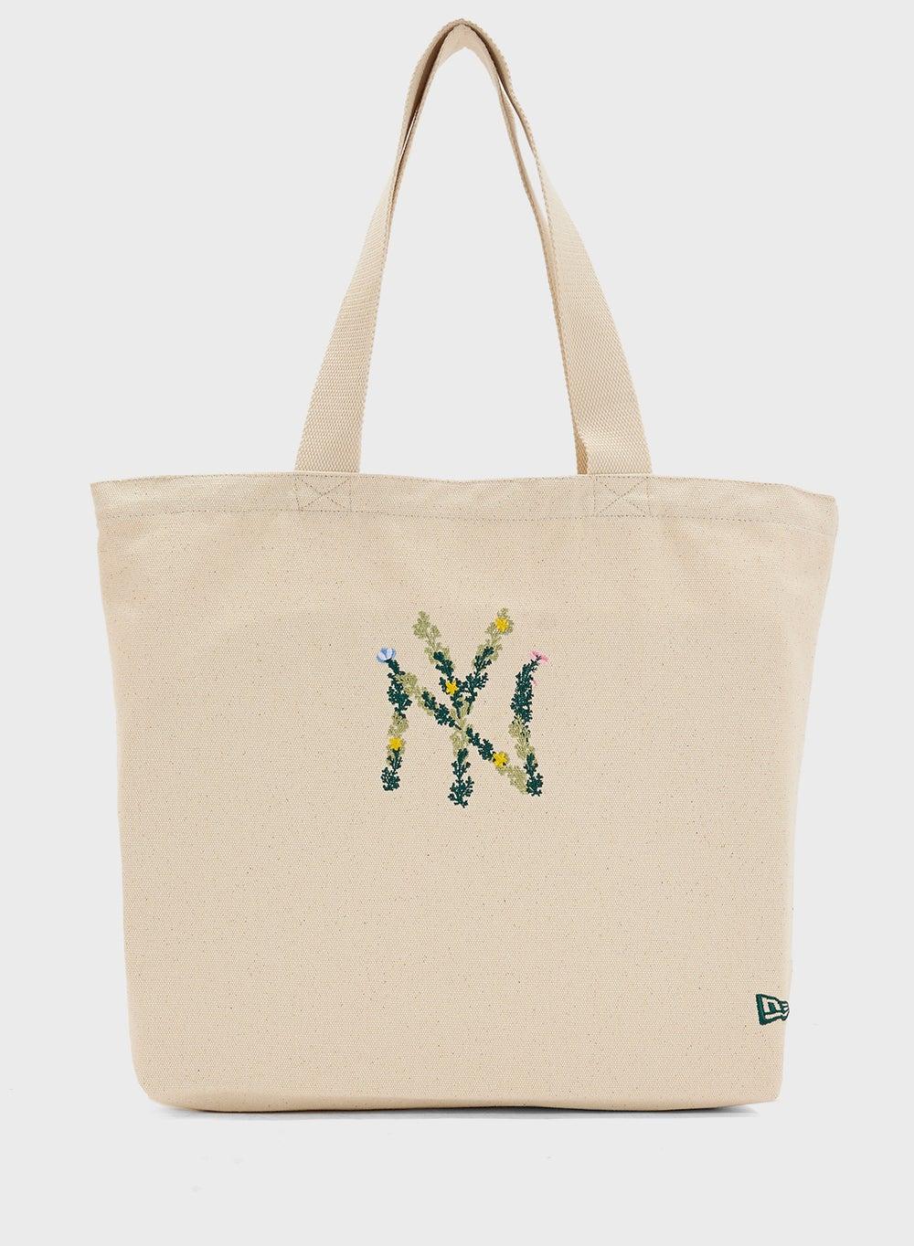 Chic Floral NEW ERA New York Yankees Canvas Tote - Image 1