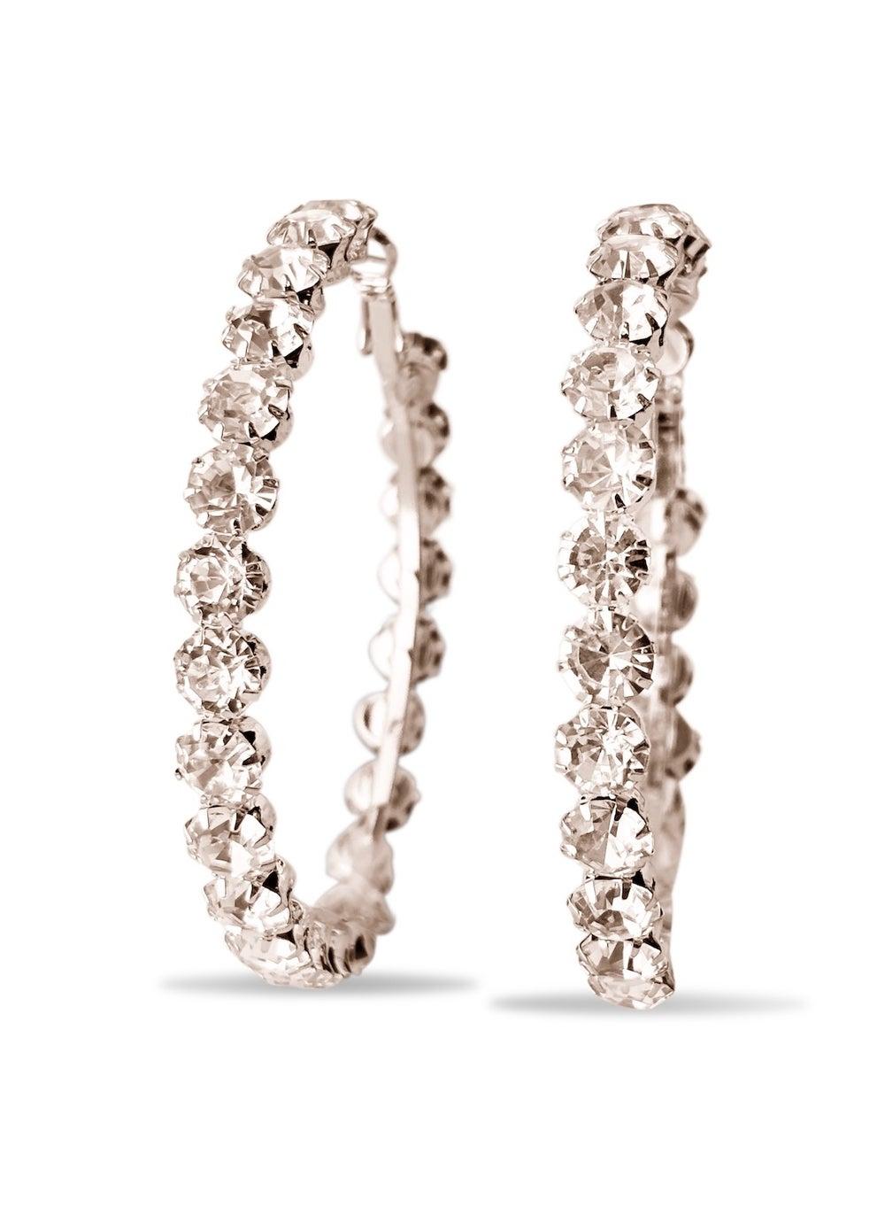 Hzmer Jewellery Nostalgia Sparkle Hoops: Timeless Elegance - Image 1