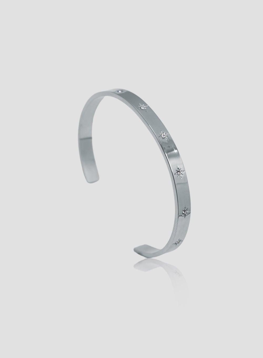 Lady Mauve SILVER ESTI - Elegant Hypoallergenic Cuff - Image 1