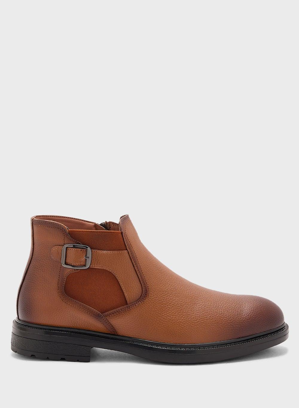 Z2129 Elegant Chelsea Ankle Boots in Rich Brown - Image 1