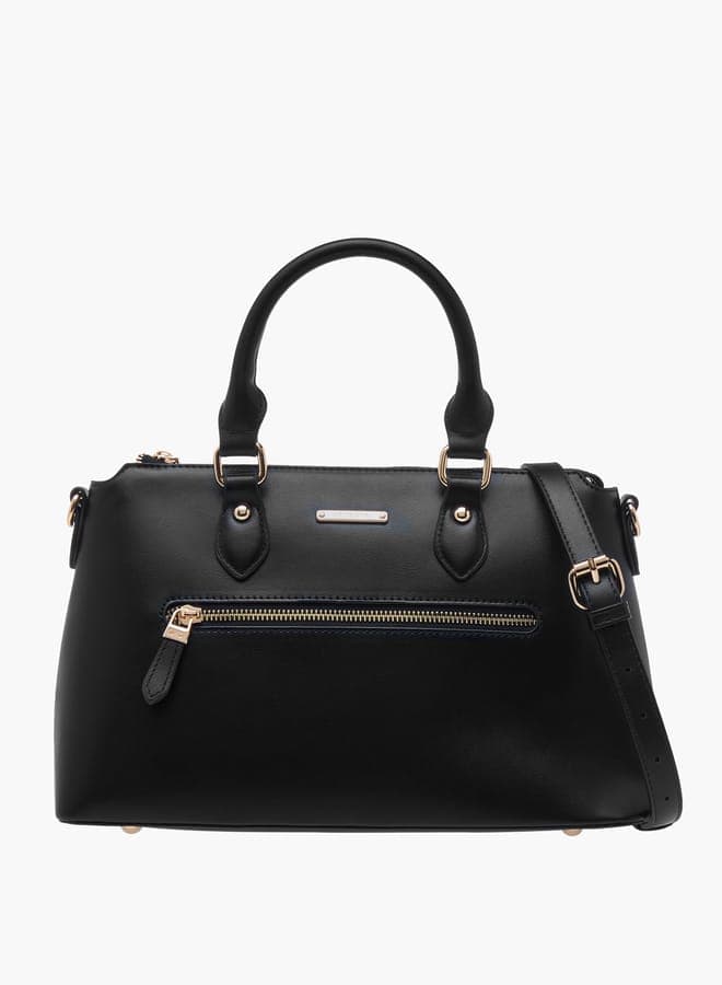 Celeste Elegance Tote Bag - Chic Solid Double Handle Design - Image 1