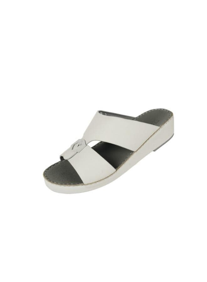 Barjeel Uno 008-3523 Cenere Arabic Leather Sandals for Men - Image 1