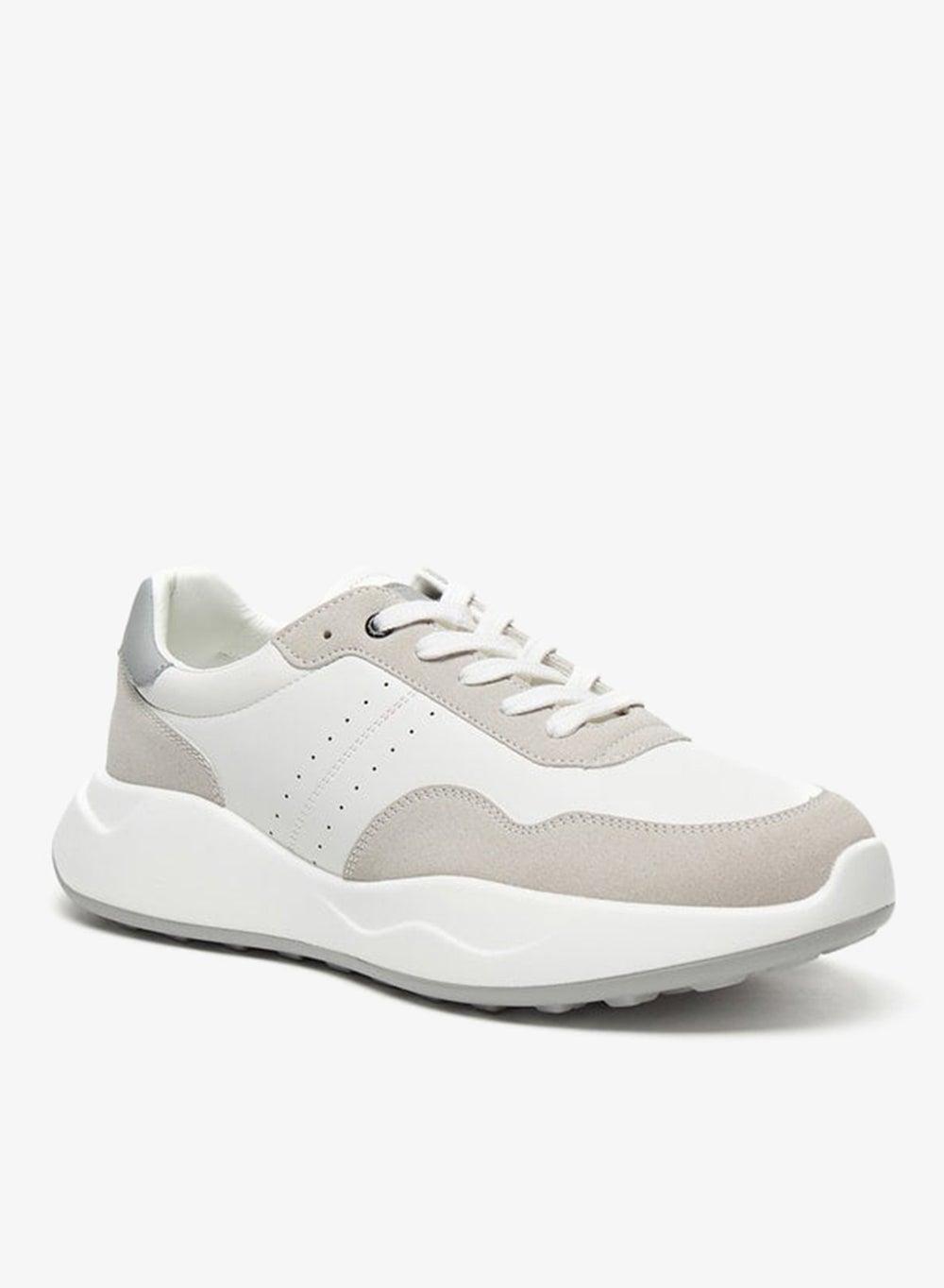 Lyd 1 Men's Elegant White Low-Top Lace-Up Sneakers - Image 1