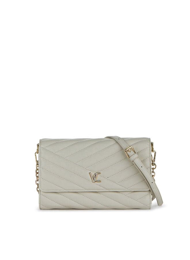 Vincci Beige Elegance: Quilted Women's Shoulder Bag - Image 1