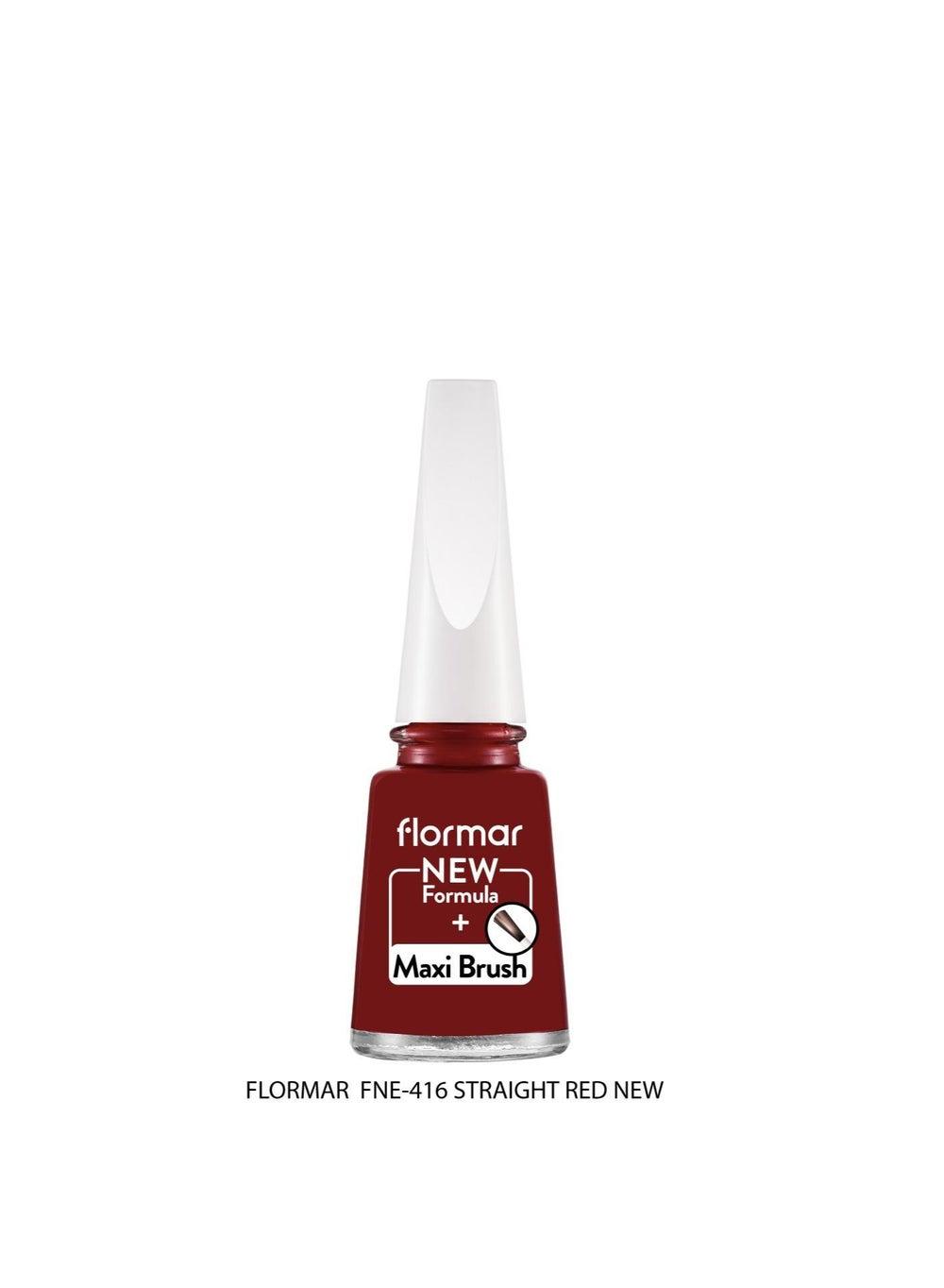 Flormar 416 Straight Red - Luxe Classic Nail Enamel - Image 1