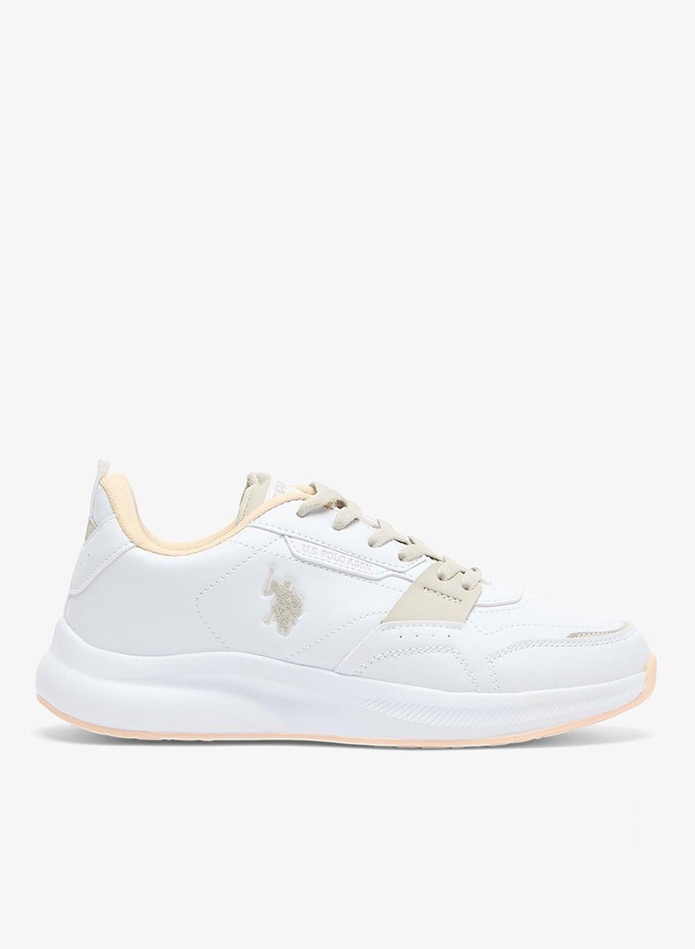U.S. POLO ASSN. Ruiz Women's White Low Top Sneakers - Image 1