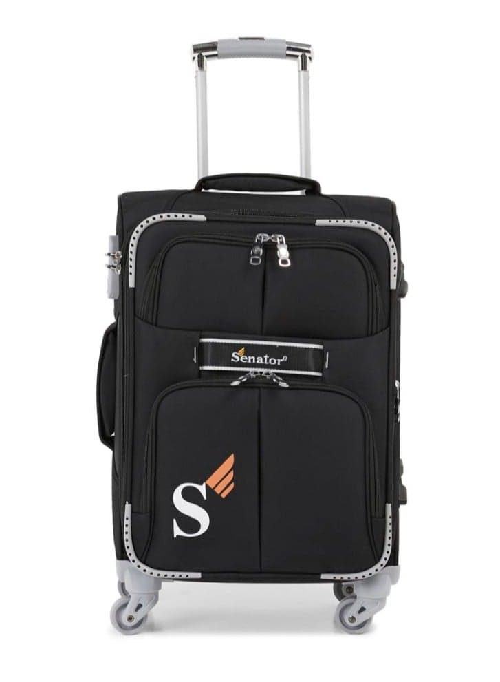 SENATOR LL003: Ultra Lightweight Expandable Trolley in Black - Image 1