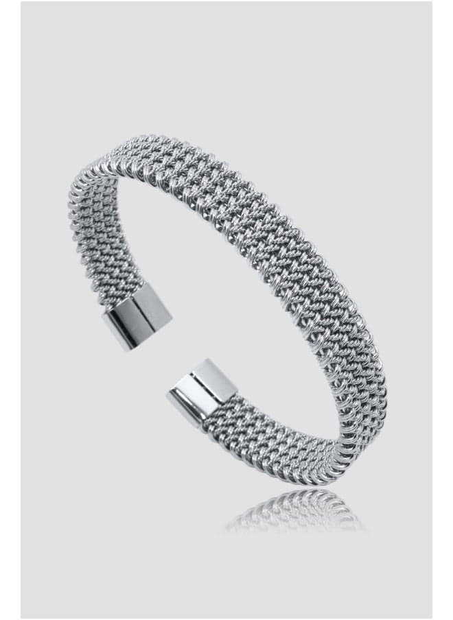 Lady Mauve SILVER COSMIC Elegant Woven Cuff - Image 1