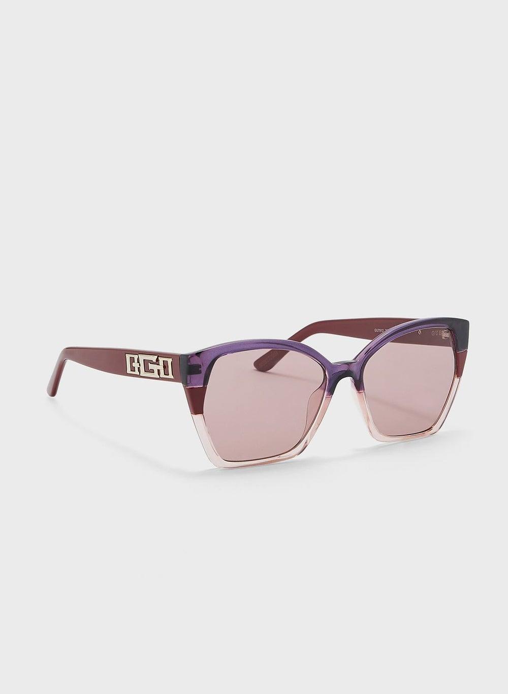 GUESS Geometric Half Frame Women's Sunglasses - Image 1