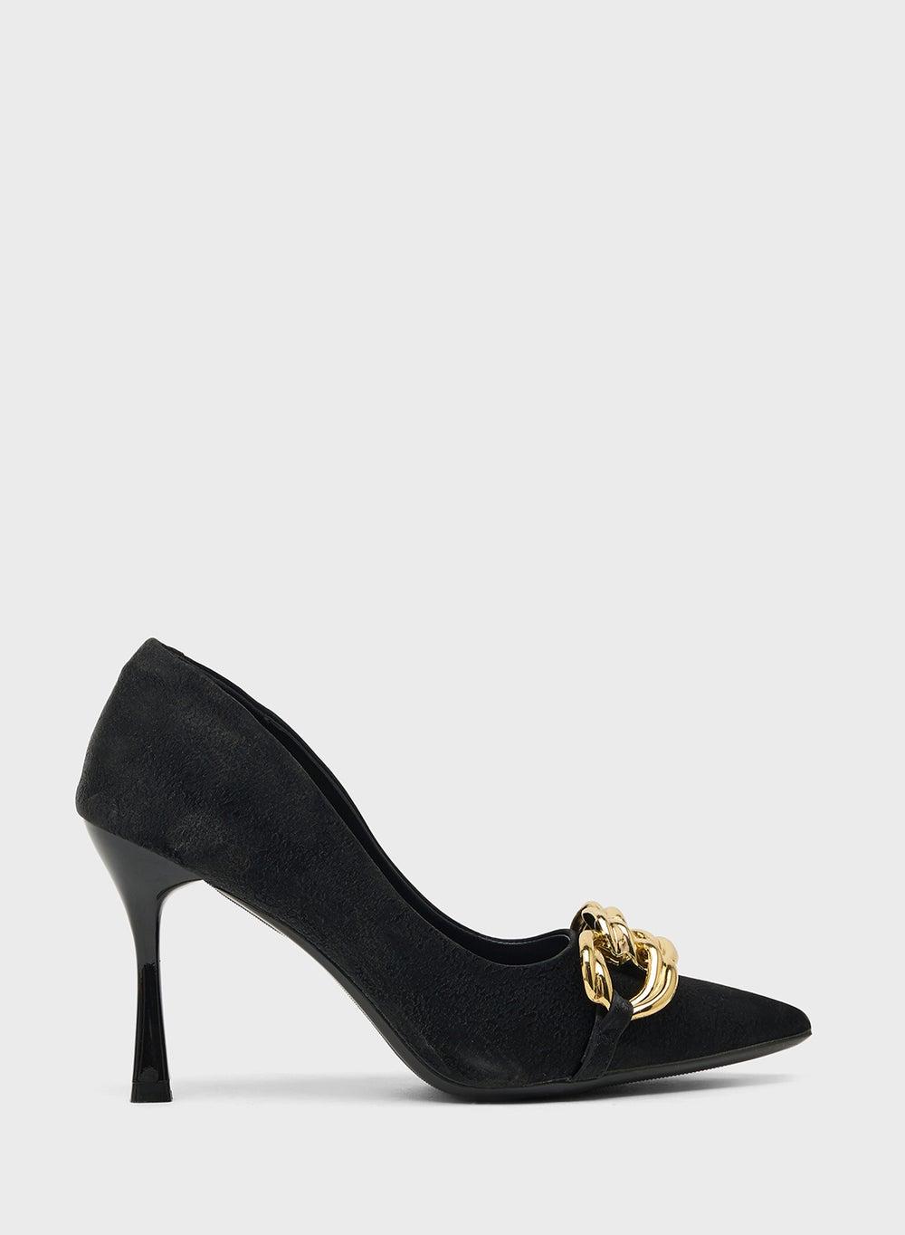 Luxury Black High Heeled Pump for the Discerning Woman - Image 1