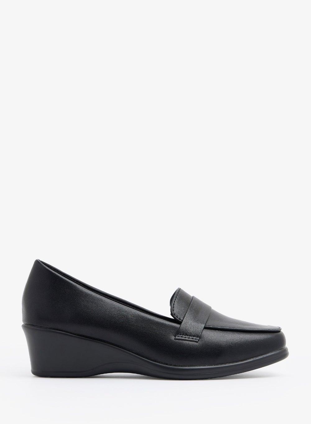 Elevate Your Style with Bright Black Wedges for Her - Image 1