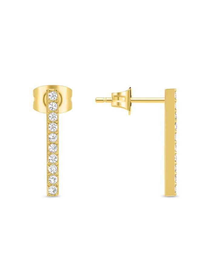 POLICE Medellin Gold-Plated Crystal Drop Earrings for Women - Image 1