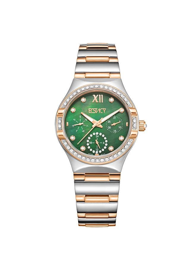 ECSTACY E23608-KBKMG Elegant Multi-Function Stainless Steel Watch - Image 1
