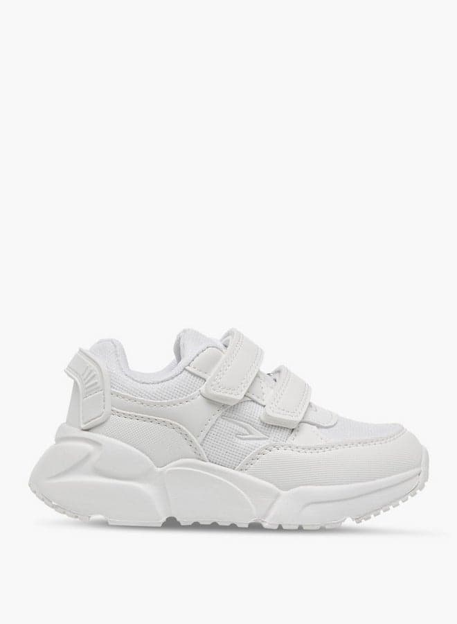 H230083Bj Elegant White Panelled School Sneakers - Image 1