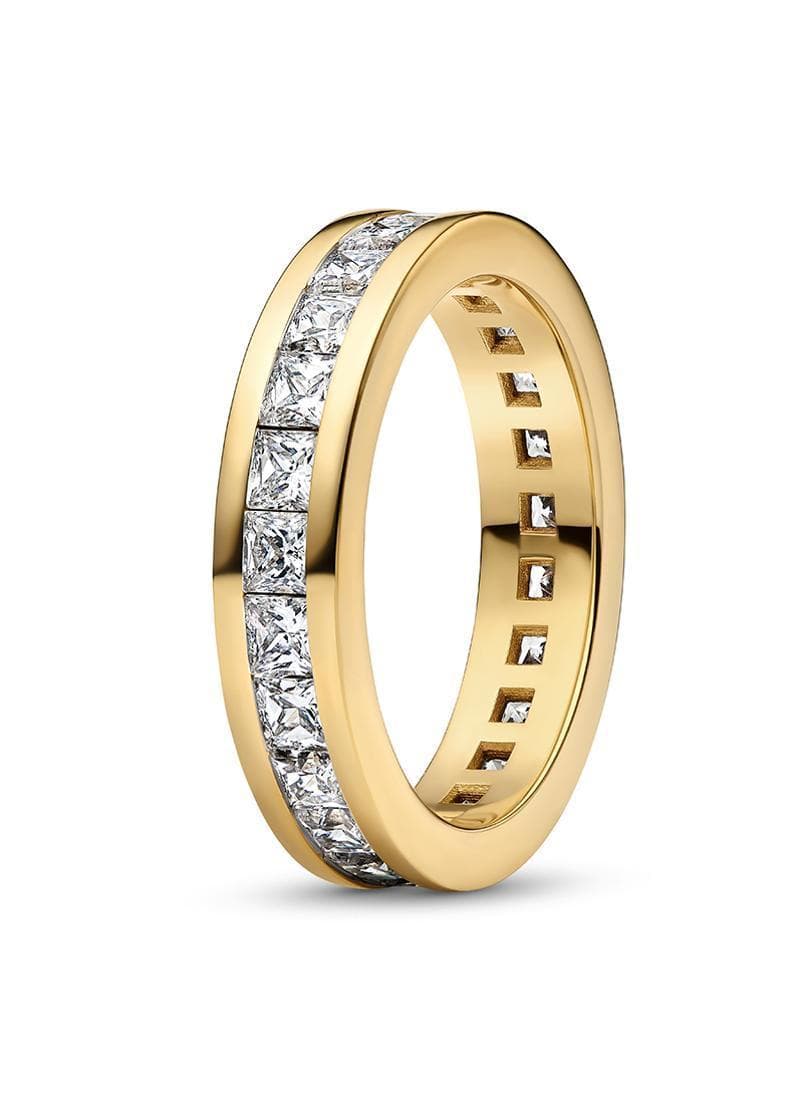 PANDORA Eternity Channel Ring - 14k Gold-Plated Sparkle - Image 1