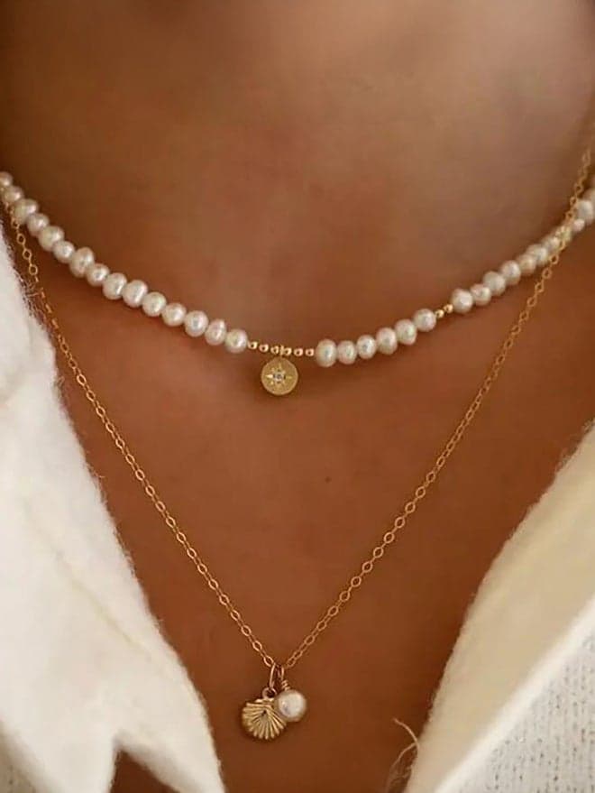 Elegant Duo - Styli Beaded Necklaces for Women - Image 1