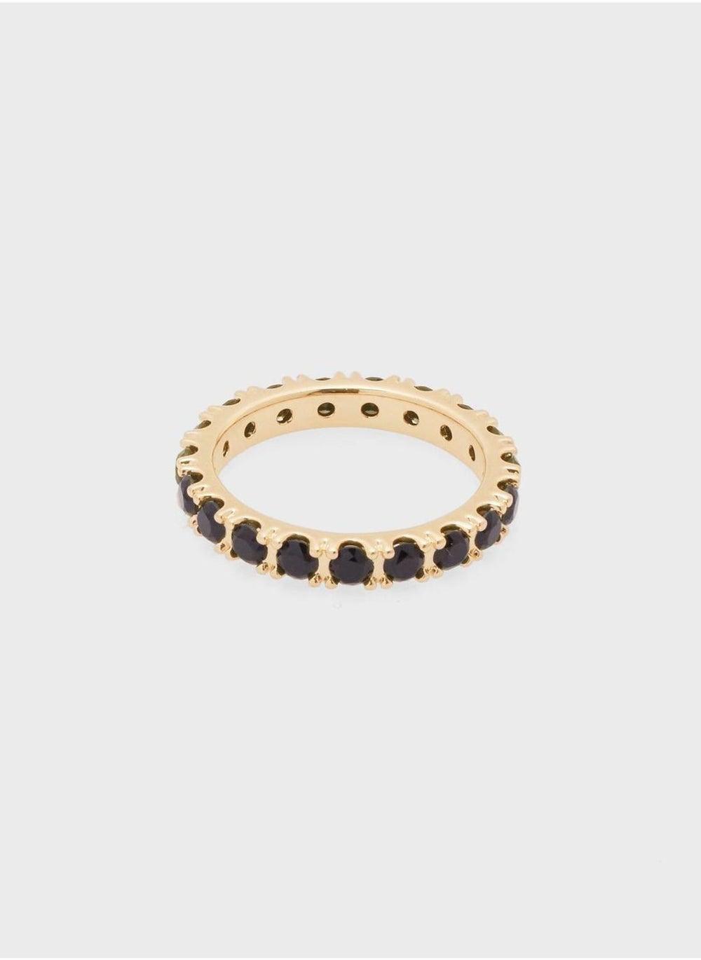 PANDORA Black Sparkling Row Eternity Ring - Timeless Elegance - Image 1