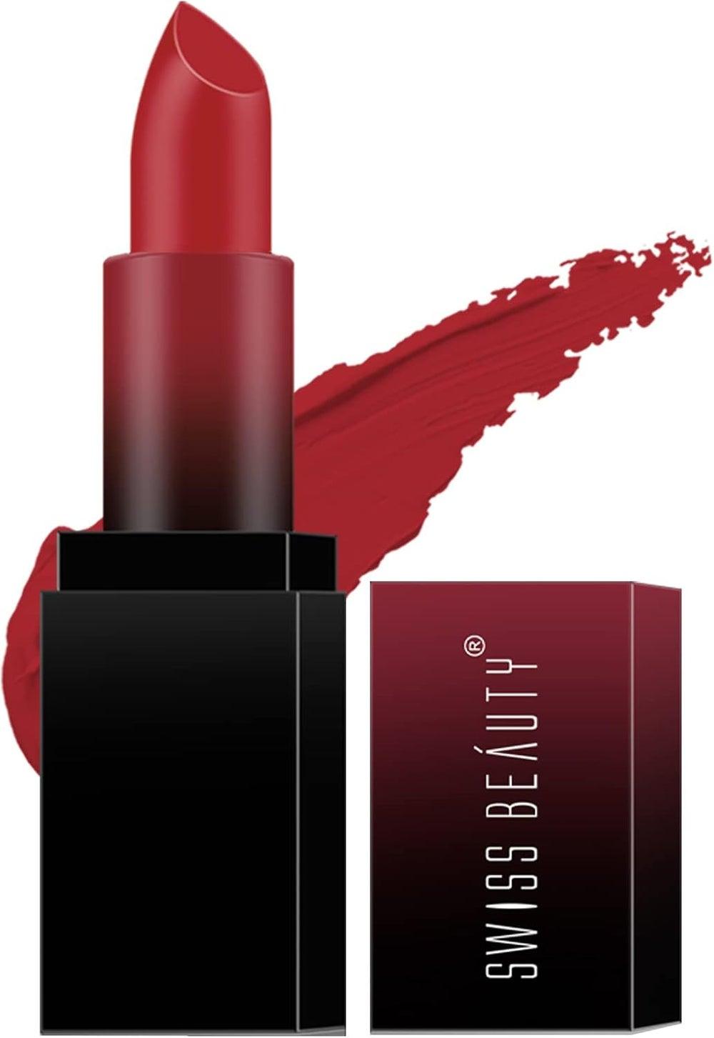 Swiss Beauty Siren-In-Scarlet S01 HD Matte Lipstick 3.5g - Image 1