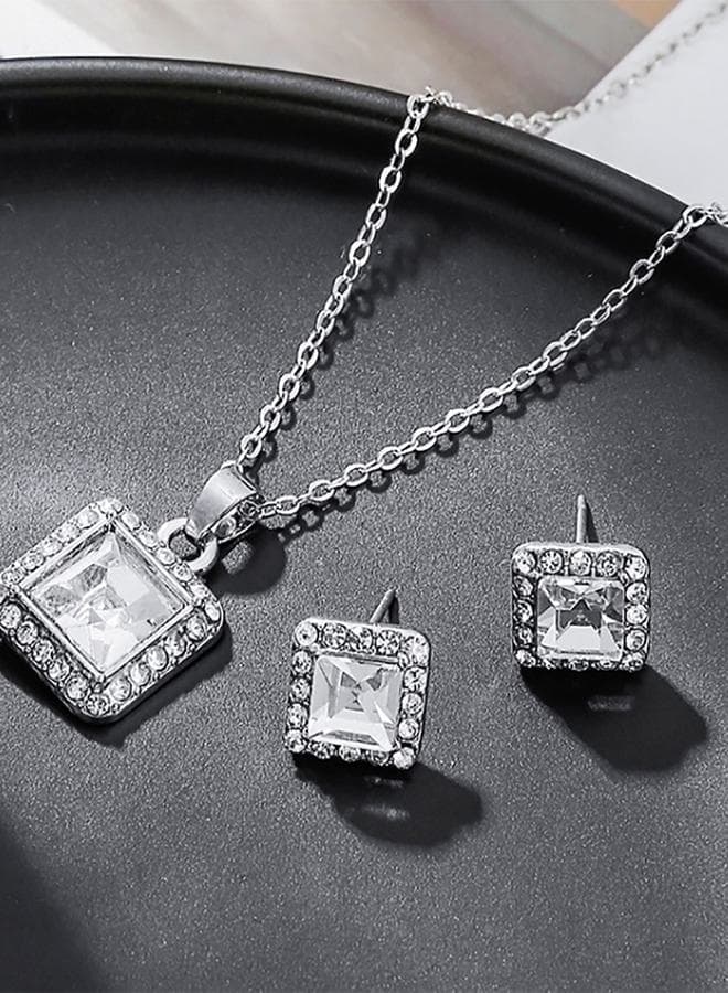 Styli Crystal Elegance Jewelry Set - Necklace & Earrings - Image 1