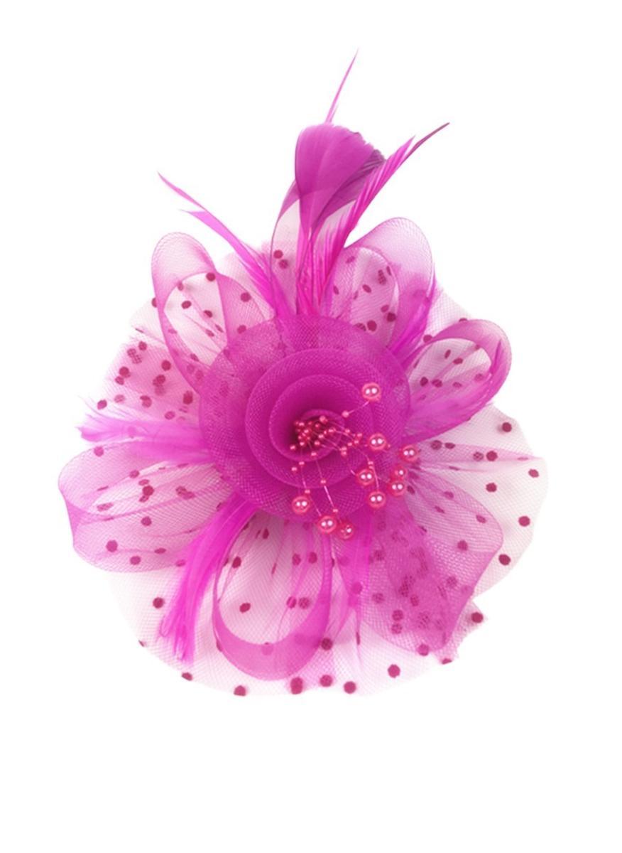 Ddaniela Monalisa Hot Pink Fascinator - Chic Tea Party Elegance - Image 1