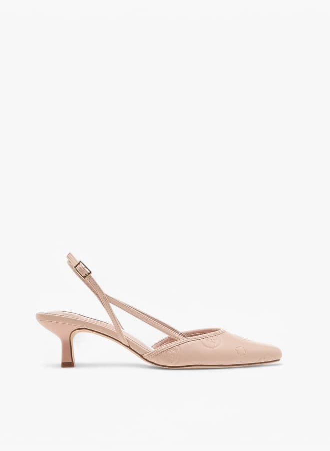 Elegant Square Toe Kitten Heels J07293 004Ppink - Image 1