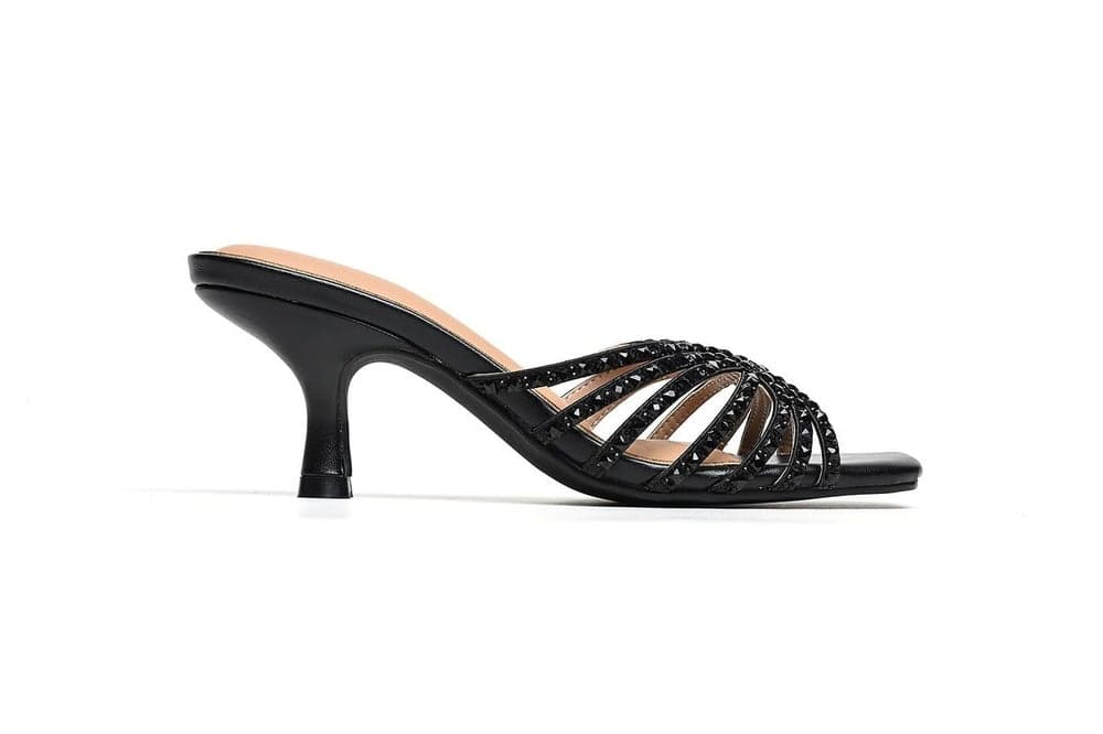 Elegant Mid Heel Ladies Festive Sandals - Image 1