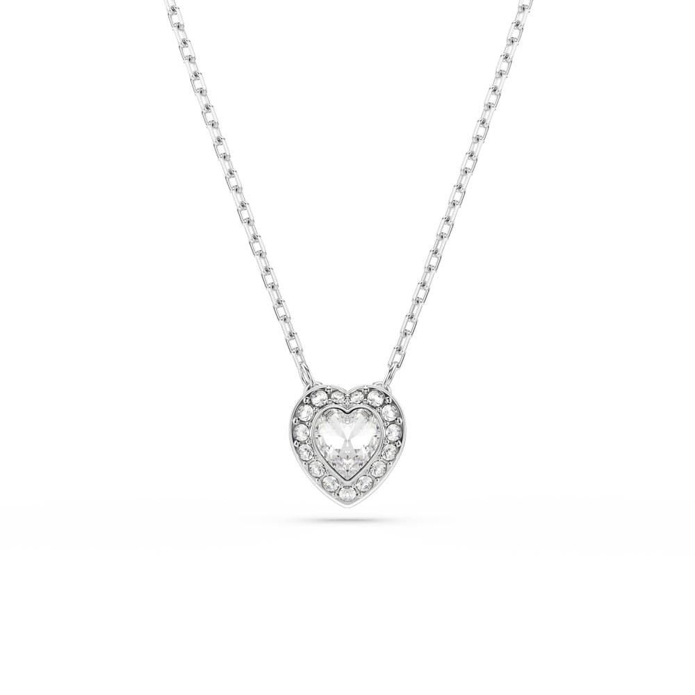 Swarovski SS25 Angelic Long Heart Pendant Necklace - Image 1