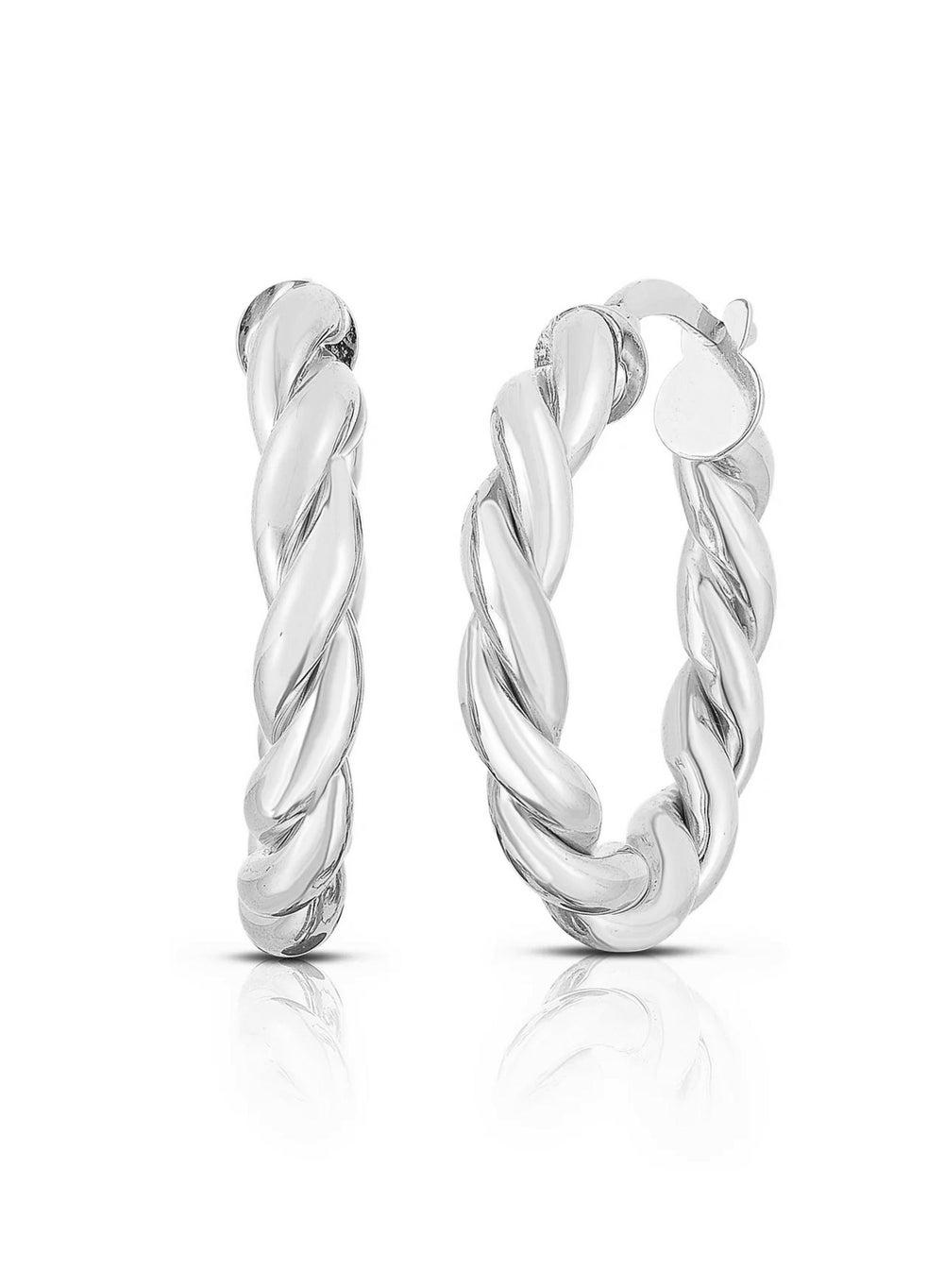 Liu Jo Noir Silver LJ2407 Hoops – Elegance for Women - Image 1