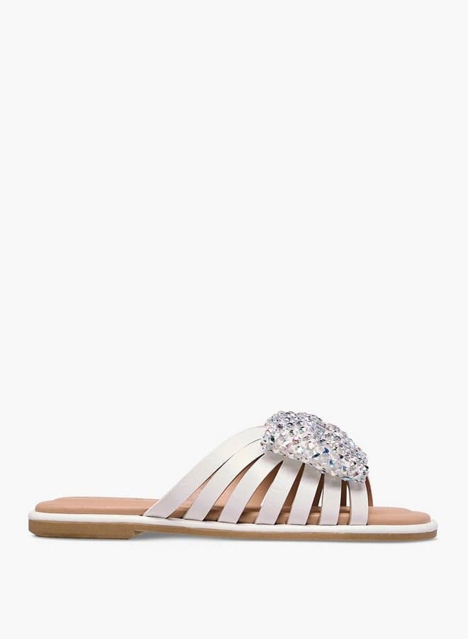 Onex G15662E Ac80 Girls' Elegant White Bow Sandals - Image 1