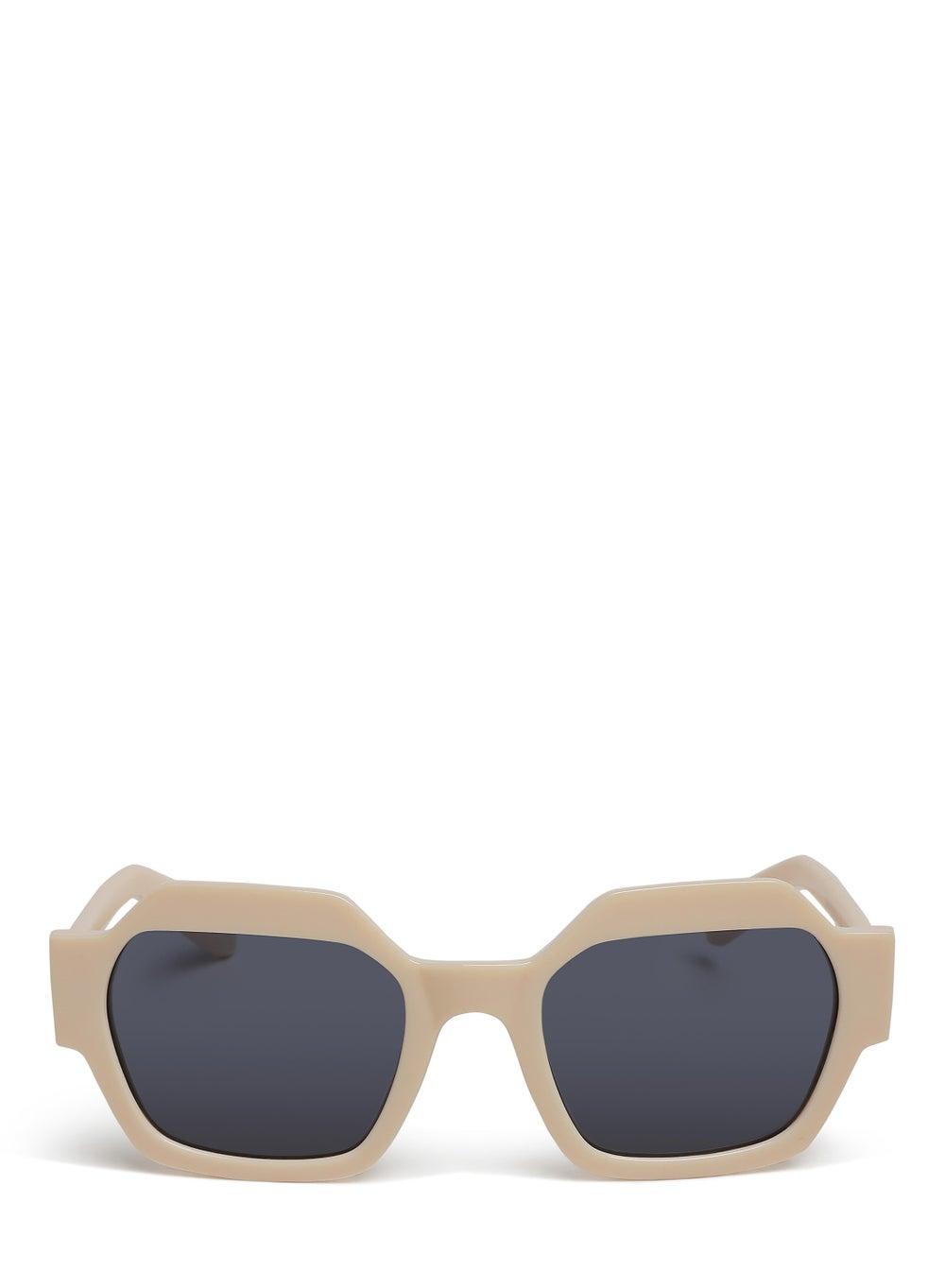 London Rag Cream Bevel Frame Elegance – Square Sunglasses - Image 1