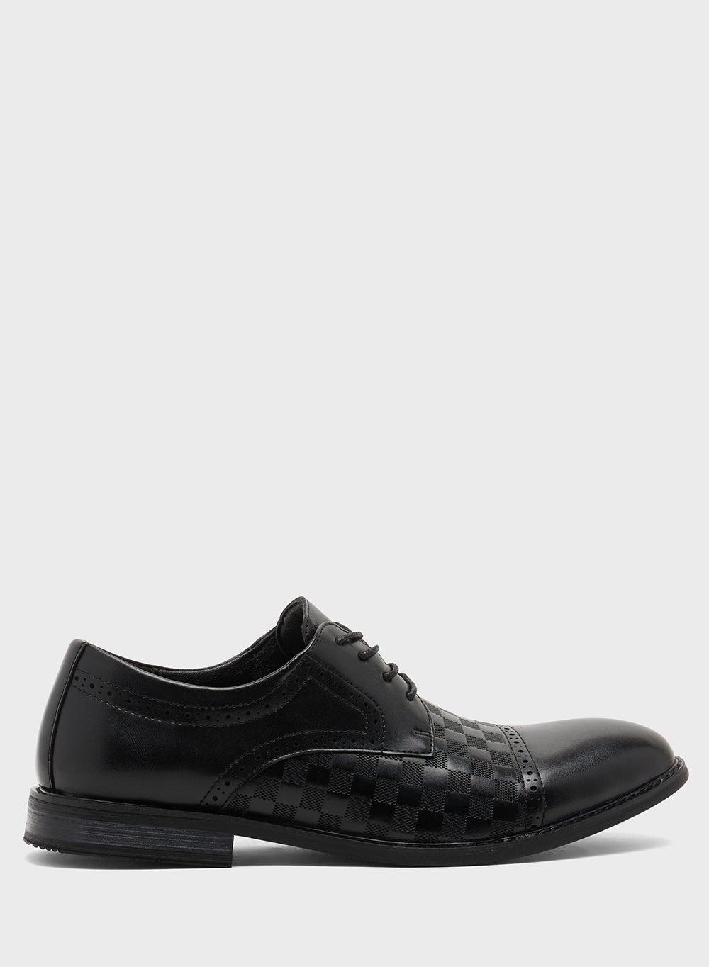 L4103 1 Elegant Black Formal Lace-Ups for Discerning Men - Image 1