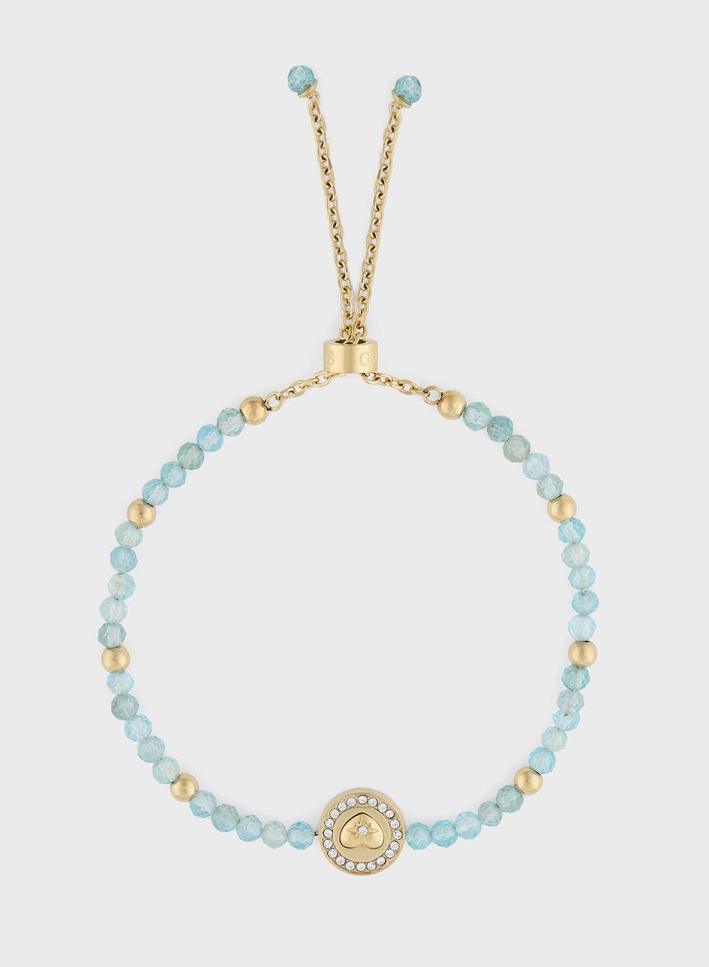 GUESS Heart Charm Beaded Bracelet for Elegant Women - Image 1