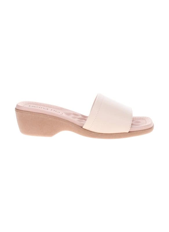Cream Sling Back Mules for Women – Chic Low Heel Sandals - Image 1