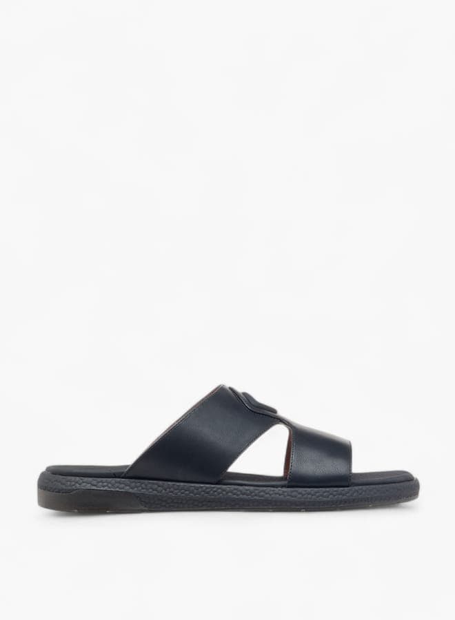 Lsk2403058Black Men's Elegant Arabian Slip-On Sandals - Image 1