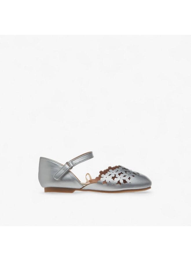 Bs138S 240120 Silver Elegance: Girls' Ballerina Sandals - Image 1