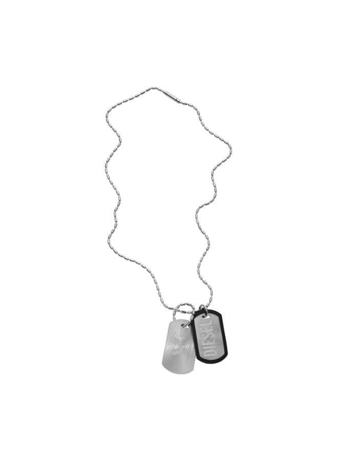 DIESEL Dx1553040 Men's Sleek Stainless Steel Dog Tag Necklace - Image 1