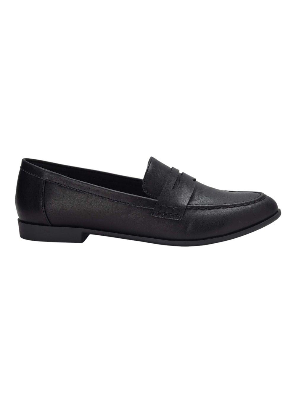 Elegant Black Block Loafer Flats - Image 1